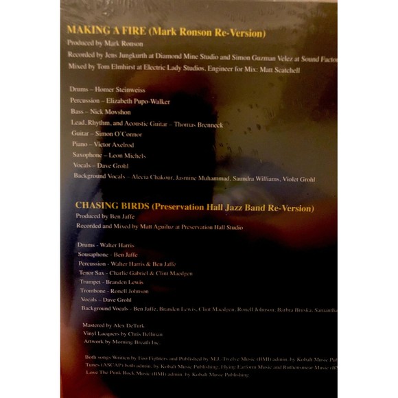 Foo Fighters - Making A Fire Record Store Day 2022 7” Vinyl RSD NEW sealed - Picture 4 of 8